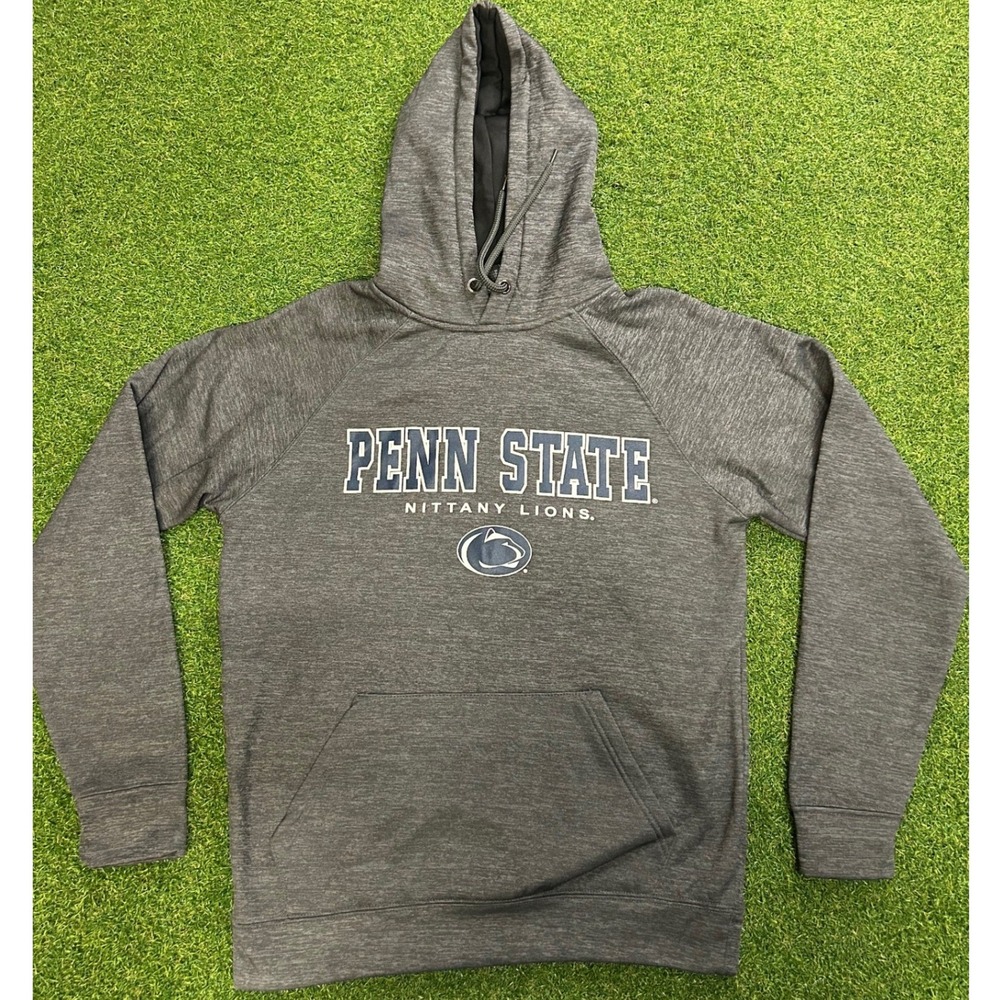 Penn State Nittany Lions Hoodie Mens Medium Gray Pullover Sweatshirt Colosseum